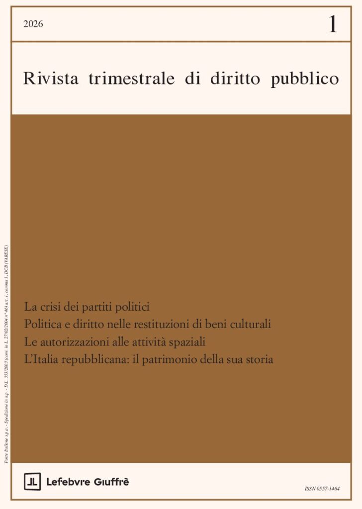 Fascicolo n. 1 – 2026 gennaio / marzo